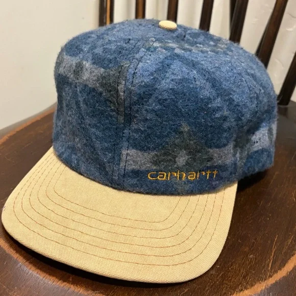 Vintage Carhartt Snapback Hat Aztec Southwestern Print Outdoor Rare Made In USA - Picture 1 of 9